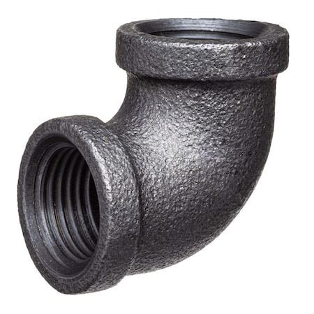 Usa Industrials 90 Degree Elbow Black-Coated Malleable Iron Pipe Fittings, 1/2" Pipe, Malleable Iron (Black-Coated) ZUSA-PF-15970